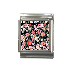 Charming Watercolor Flowers Italian Charm (13mm)