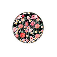 Charming Watercolor Flowers Hat Clip Ball Marker