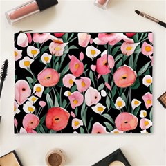 Charming Watercolor Flowers Cosmetic Bag (xl) by GardenOfOphir