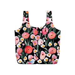 Charming Watercolor Flowers Full Print Recycle Bag (s) by GardenOfOphir