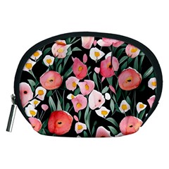 Charming Watercolor Flowers Accessory Pouch (medium)