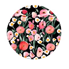 Charming Watercolor Flowers Mini Round Pill Box (pack Of 5) by GardenOfOphir