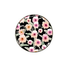 Watercolor Vintage Retro Floral Hat Clip Ball Marker (4 Pack)