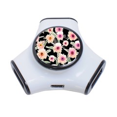 Watercolor Vintage Retro Floral 3-port Usb Hub by GardenOfOphir