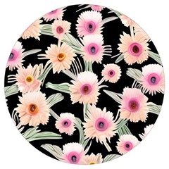 Watercolor Vintage Retro Floral Round Trivet by GardenOfOphir