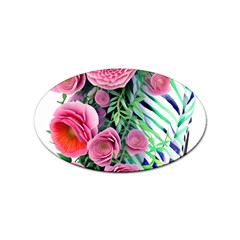 Adorned Watercolor Flowers Sticker Oval (100 Pack) by GardenOfOphir