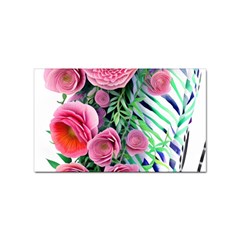 Adorned Watercolor Flowers Sticker Rectangular (100 Pack) by GardenOfOphir