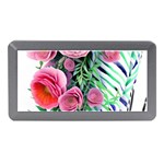 Adorned watercolor flowers Memory Card Reader (Mini) Front