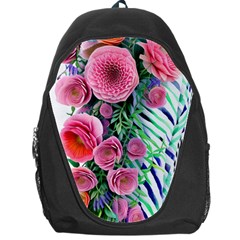 Adorned Watercolor Flowers Backpack Bag by GardenOfOphir