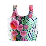 Adorned watercolor flowers Full Print Recycle Bag (M) Front