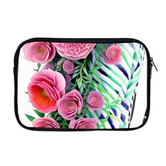 Adorned Watercolor Flowers Apple Macbook Pro 17  Zipper Case by GardenOfOphir