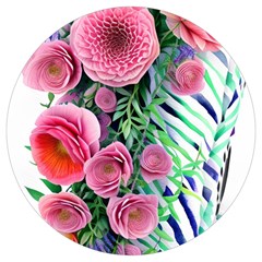 Adorned Watercolor Flowers Round Trivet by GardenOfOphir