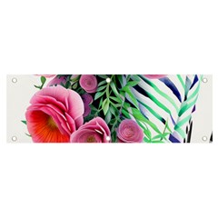 Adorned Watercolor Flowers Banner And Sign 6  X 2  by GardenOfOphir