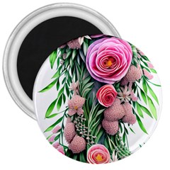 Brilliant Blushing Blossoms 3  Magnets by GardenOfOphir