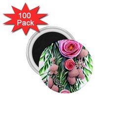 Brilliant Blushing Blossoms 1 75  Magnets (100 Pack)  by GardenOfOphir