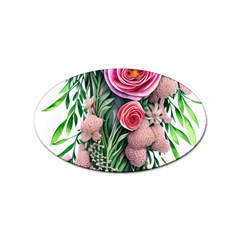 Brilliant Blushing Blossoms Sticker (oval) by GardenOfOphir