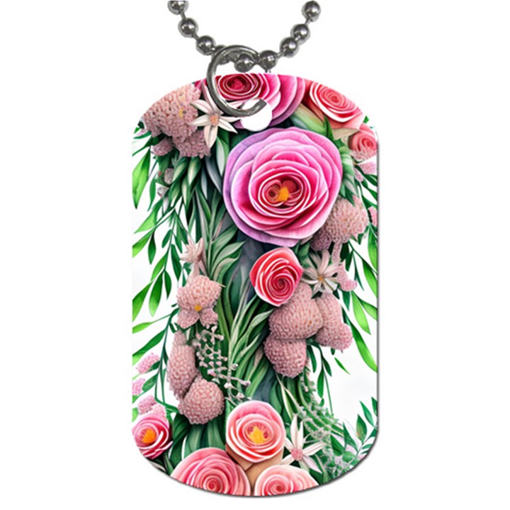 Brilliant Blushing Blossoms Dog Tag (One Side)