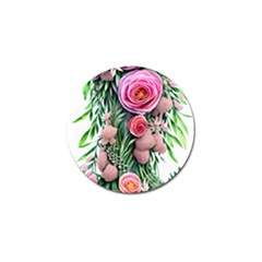 Brilliant Blushing Blossoms Golf Ball Marker by GardenOfOphir