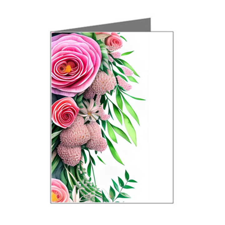 Brilliant Blushing Blossoms Mini Greeting Card