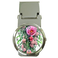 Brilliant Blushing Blossoms Money Clip Watches by GardenOfOphir