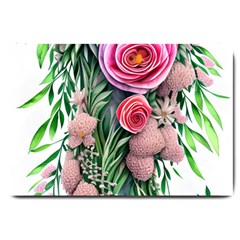 Brilliant Blushing Blossoms Large Doormat by GardenOfOphir