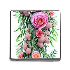 Brilliant Blushing Blossoms Memory Card Reader (square 5 Slot) by GardenOfOphir