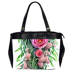 Brilliant Blushing Blossoms Oversize Office Handbag (2 Sides) by GardenOfOphir