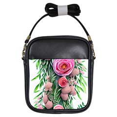 Brilliant Blushing Blossoms Girls Sling Bag by GardenOfOphir