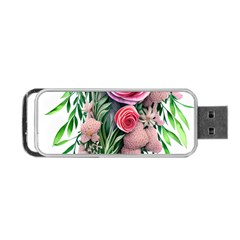 Brilliant Blushing Blossoms Portable Usb Flash (two Sides) by GardenOfOphir