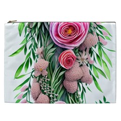 Brilliant Blushing Blossoms Cosmetic Bag (xxl) by GardenOfOphir