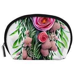 Brilliant Blushing Blossoms Accessory Pouch (large) by GardenOfOphir