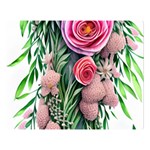 Brilliant Blushing Blossoms Premium Plush Fleece Blanket (Large) 80 x60  Blanket Front