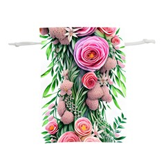 Brilliant Blushing Blossoms Lightweight Drawstring Pouch (l) by GardenOfOphir