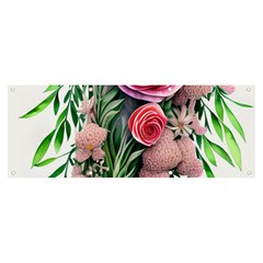 Brilliant Blushing Blossoms Banner And Sign 8  X 3  by GardenOfOphir