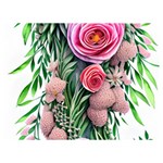 Brilliant Blushing Blossoms Premium Plush Fleece Blanket (Extra Small) 40 x30  Blanket Front