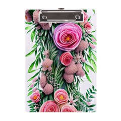 Brilliant Blushing Blossoms A5 Acrylic Clipboard by GardenOfOphir