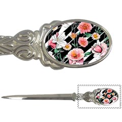 Exotic Watercolor Botanical Flowers Pattern Letter Opener