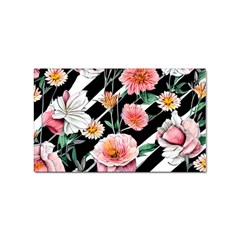 Exotic Watercolor Botanical Flowers Pattern Sticker Rectangular (10 Pack) by GardenOfOphir