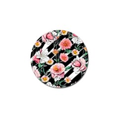 Exotic Watercolor Botanical Flowers Pattern Golf Ball Marker (4 Pack) by GardenOfOphir