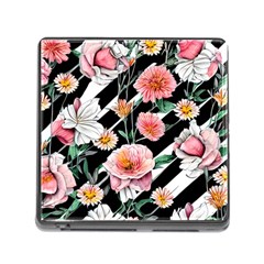 Exotic Watercolor Botanical Flowers Pattern Memory Card Reader (square 5 Slot) by GardenOfOphir