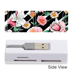 Exotic Watercolor Botanical Flowers Pattern Memory Card Reader (stick) by GardenOfOphir