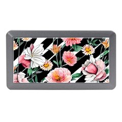 Exotic Watercolor Botanical Flowers Pattern Memory Card Reader (mini) by GardenOfOphir