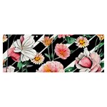 Exotic Watercolor Botanical Flowers Pattern Banner and Sign 8  x 3  Front