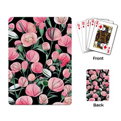 Boho Watercolor Botanical Flowers Playing Cards Single Design (rectangle) by GardenOfOphir