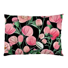 Boho Watercolor Botanical Flowers Pillow Case by GardenOfOphir