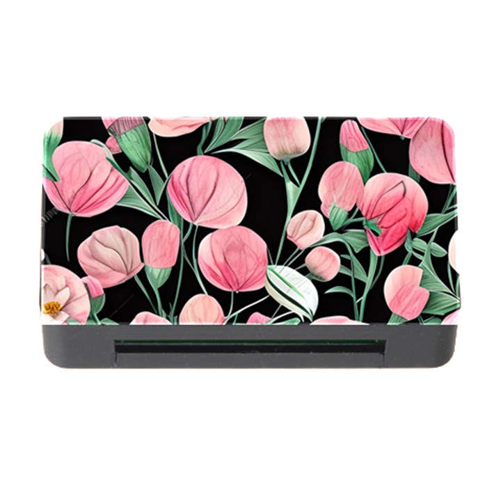 Boho Watercolor Botanical Flowers Memory Card Reader with CF