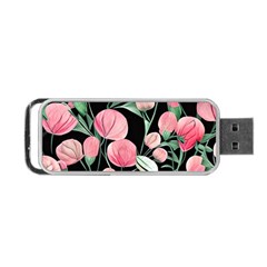 Boho Watercolor Botanical Flowers Portable Usb Flash (two Sides) by GardenOfOphir