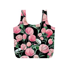 Boho Watercolor Botanical Flowers Full Print Recycle Bag (s) by GardenOfOphir