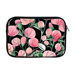 Boho Watercolor Botanical Flowers Apple Macbook Pro 17  Zipper Case by GardenOfOphir