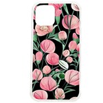 Boho Watercolor Botanical Flowers iPhone 12 Pro max TPU UV Print Case Front